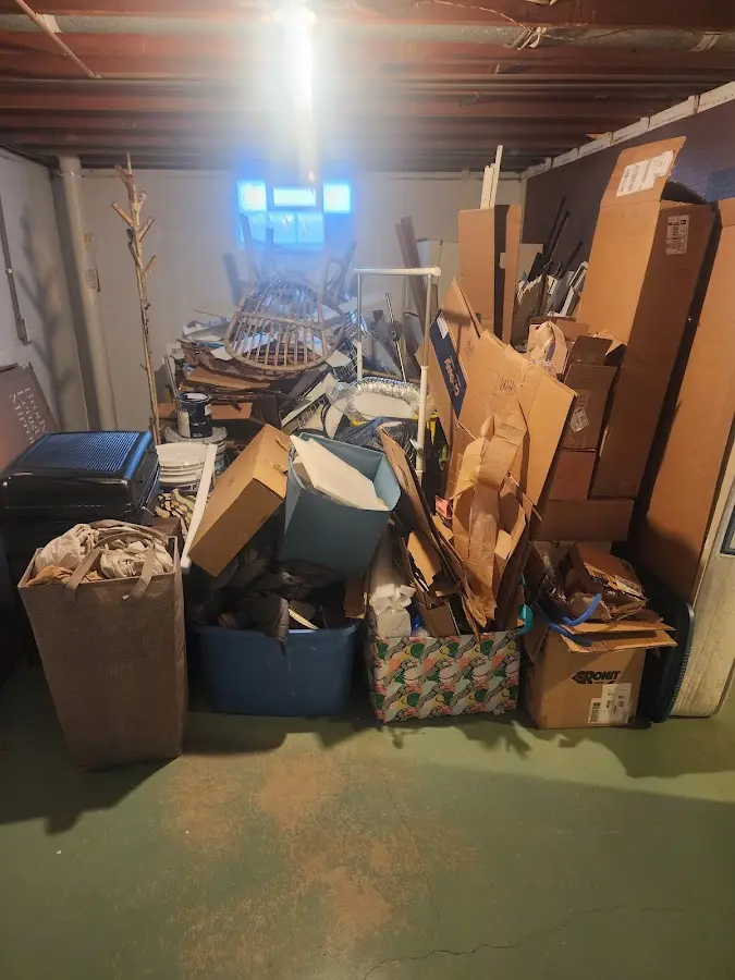 Roll-off dumpster container at job site for Roll Off Dumpster Rental in Hardwick